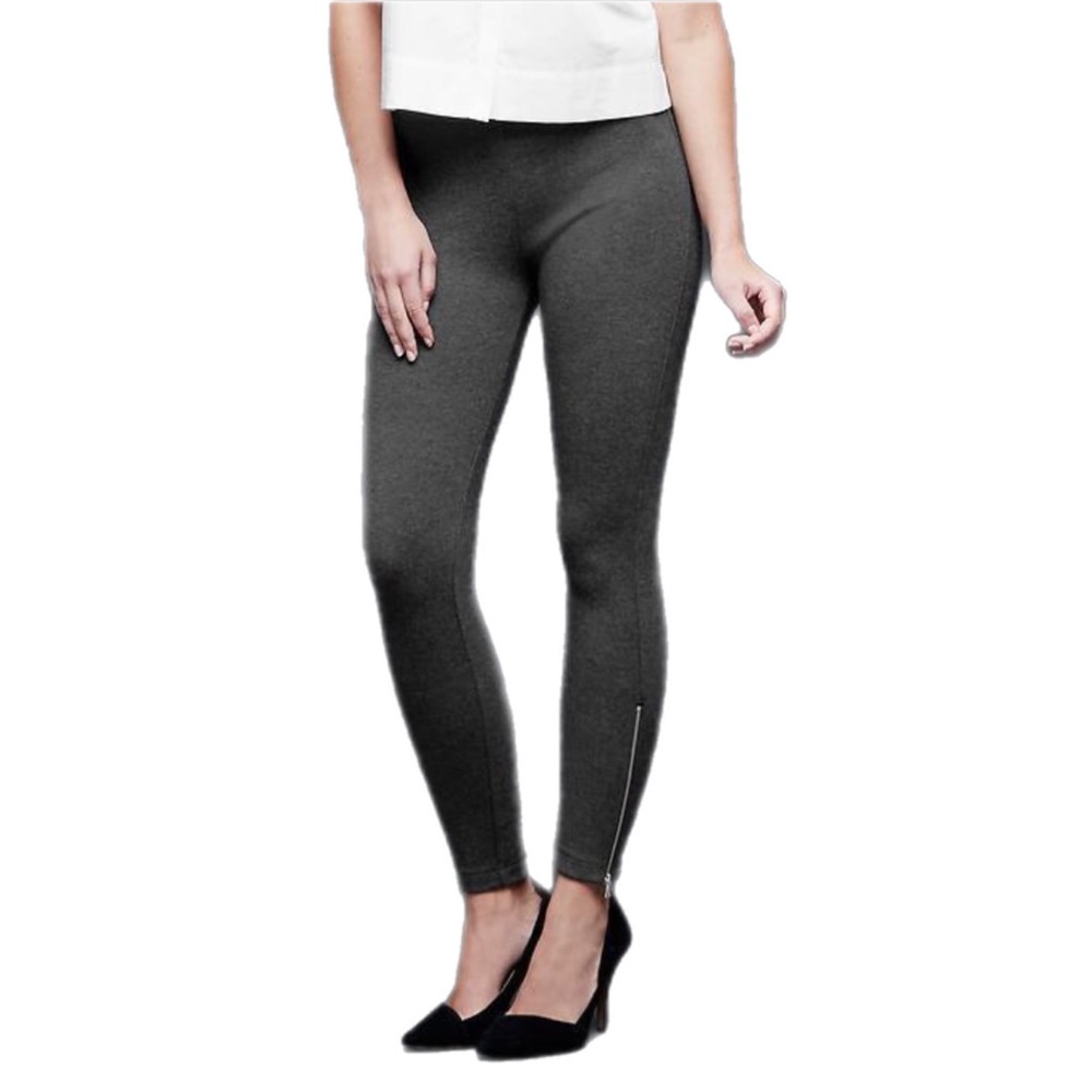 Gap Ponte S Zippered Ankle Leggings Cotton Modal Sustainable plant based Gray